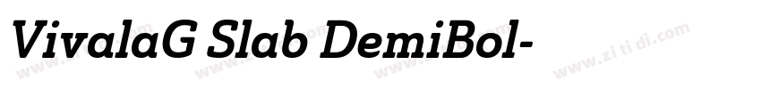 VivalaG Slab DemiBol字体转换